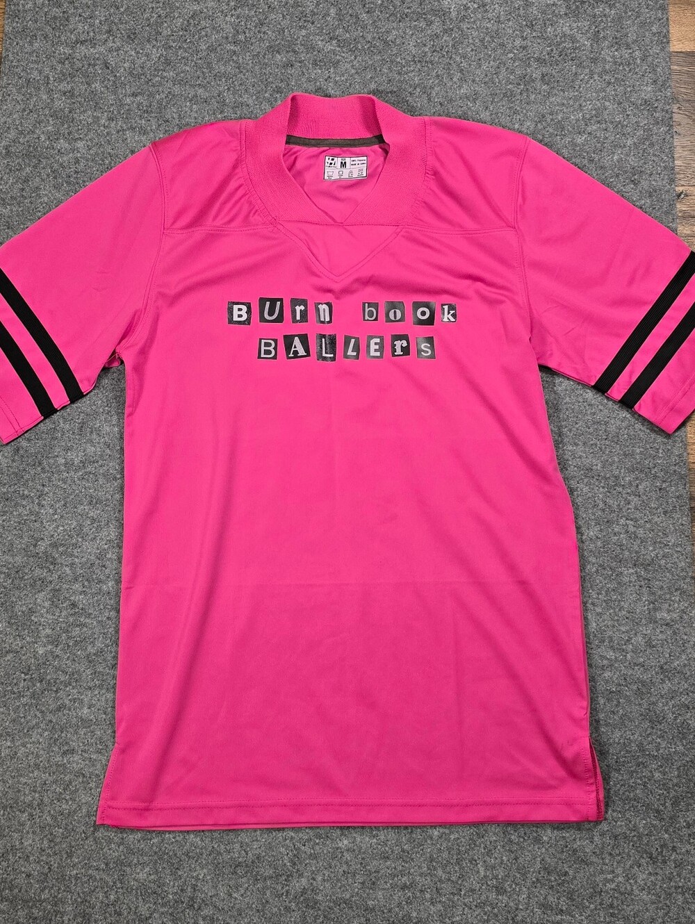 Mean Girls October 3rd Burn Book Ballers Pink Jersey Tee